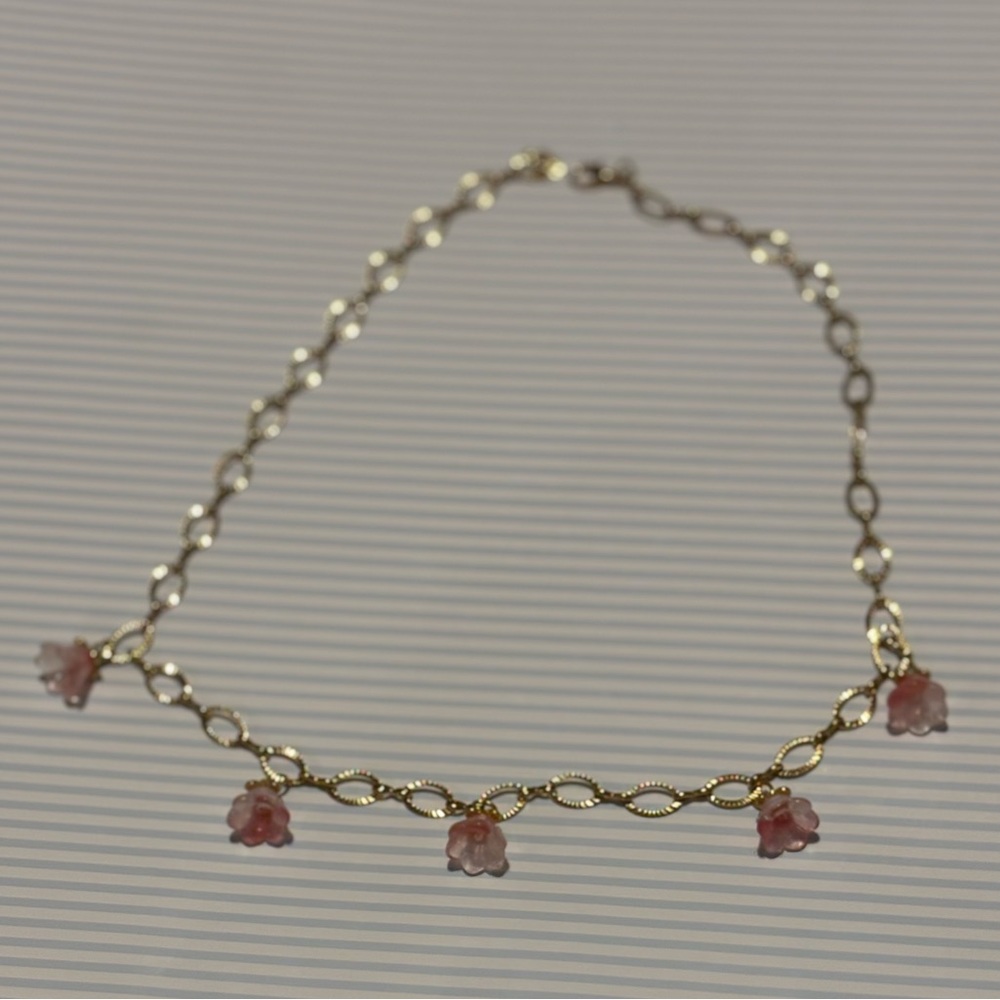 Gold Tone Charm Necklace No. 4
